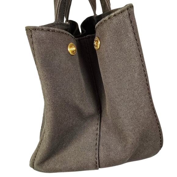 Prada Medium Canapa Canvas Tote Green - Picture 3 of 11